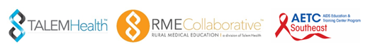 TalemHealth Logo, RME Collaborative Logo, AETC Southeast Logo
